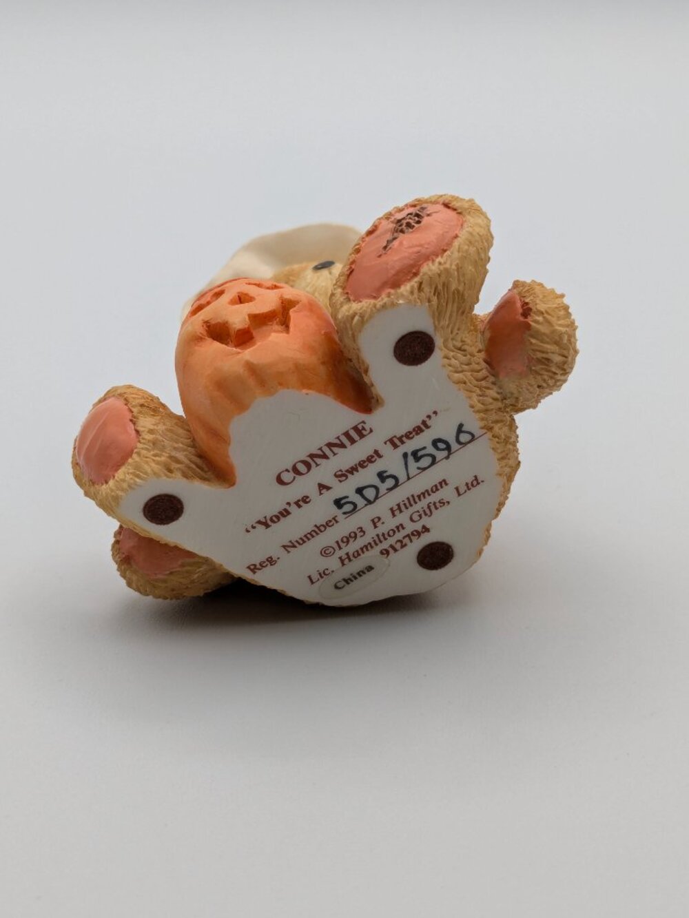 Cherished Teddies Connie You're a Sweet Treat (912794) 1993, Jack-O-Lantern - Picture 6 of 8
